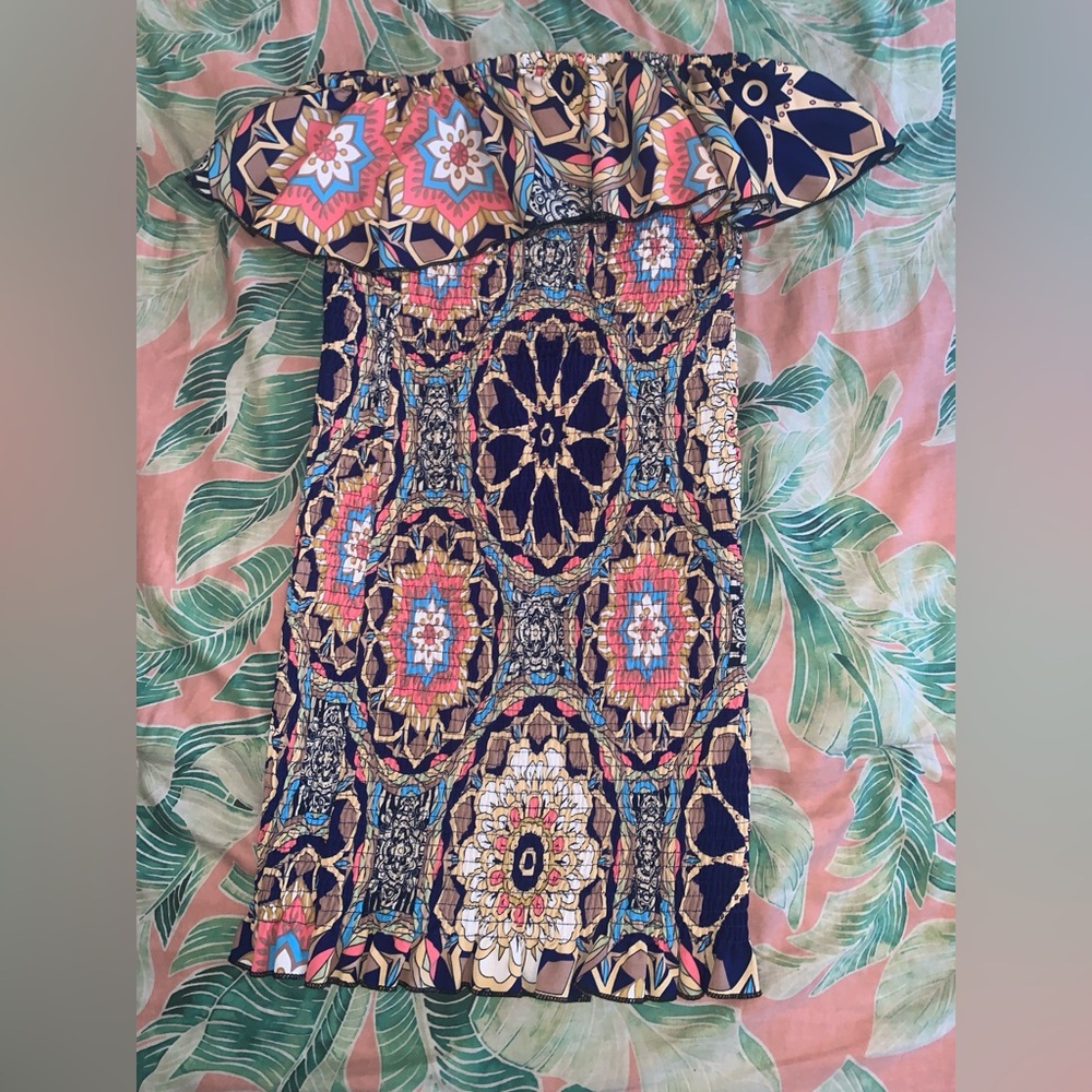 Colorful Geometric Patterned Dress - Picture 2 of 2